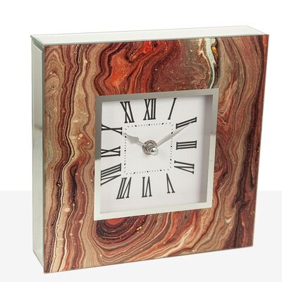 HORLOGE EN VERRE DÉCORÉ 20X5X20CM HM51005