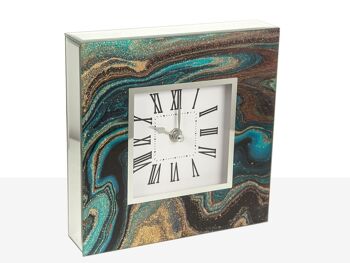 HORLOGE EN VERRE DÉCORÉ 20X5X20CM HM51007 2