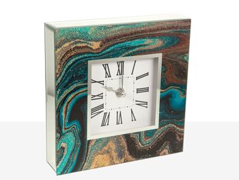 HORLOGE EN VERRE DÉCORÉ 20X5X20CM HM51007 1