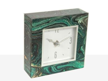 HORLOGE EN VERRE DÉCORÉ 14X4X14CM HM51009 2