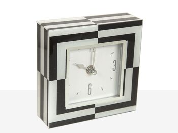 HORLOGE EN VERRE DÉCORÉ 14X4X14CM HM51014 2