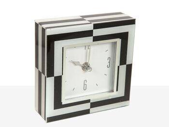 HORLOGE EN VERRE DÉCORÉ 14X4X14CM HM51014 1