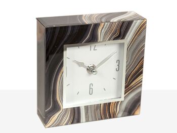 HORLOGE EN VERRE DÉCORÉ 14X4X14CM HM51019 1