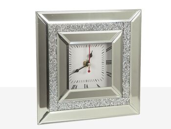 HORLOGE MIROIR CRISTAL 20X5X20CM HM51026 2