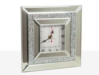 HORLOGE MIROIR CRISTAL 20X5X20CM HM51026 1