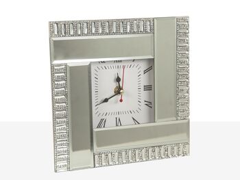 HORLOGE MIROIR CRISTAL 20X5X20CM HM51027 2