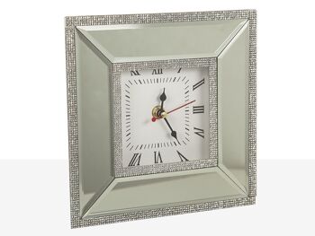 HORLOGE MIROIR CRISTAL 20X5X20CM HM51028 2