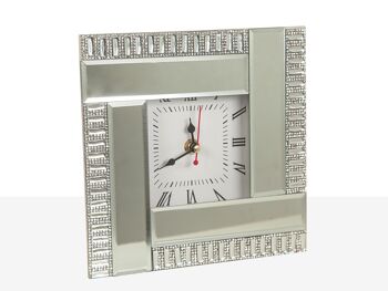 HORLOGE MIROIR CRISTAL 20X5X20CM HM51028 1