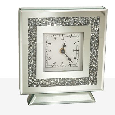 CRYSTAL MIRROR CLOCK 20X6X23CM HM51035