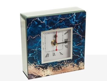 HORLOGE EN VERRE DÉCORÉ 14X5X14CM HM51041 1