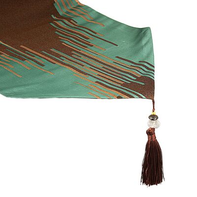 TABLE RUNNER WITH 100% POLYESTER TASSELS 33X1X180CM HM83264