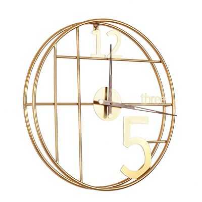 RELOJ PARED METAL DORADO HM83323