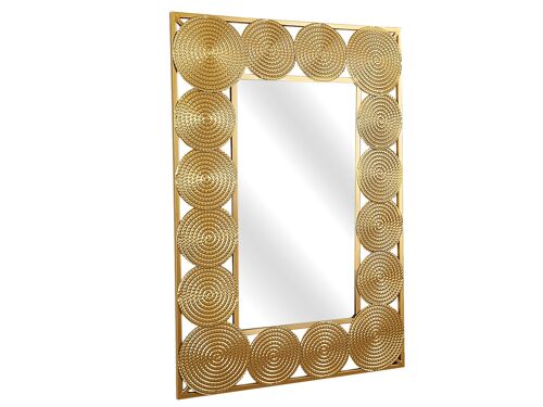 ESPEJO PARED METAL DORADO 96X8X67CM HM83345