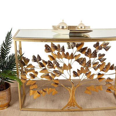 GOLDEN METAL CONSOLE 110X38X80CM HM83356