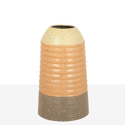 DREIFARBIGE METALLVASE 15X15X25CM HM84103