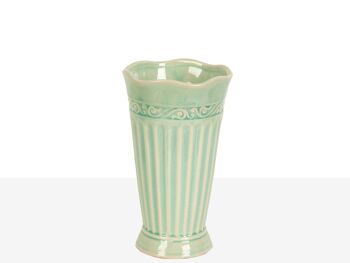 VASE CÉRAMIQUE BLEU HM84406 1