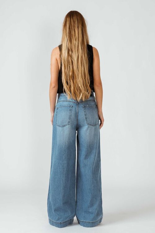 Skater women trousers-light denim