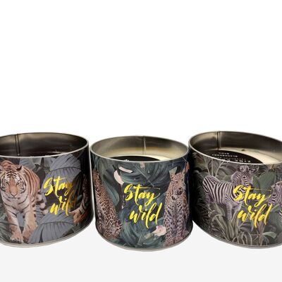 CANDELA IN VETRO METALLO DECORATO (MIN. 3 ASSORTIMENTO) HM84453