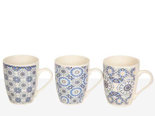 MUG PORCELANA DECOR. SURTIDO (MIN. 12 PCS) 8X8X11CM HM84488