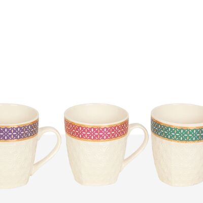 MUG PORCELANA DECOR. SURTIDO (MIN. 12 PCS) HM84490