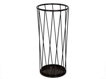 SUPPORT PARAPLUIE MÉTAL NOIR 25X25X55CM HM84633 2