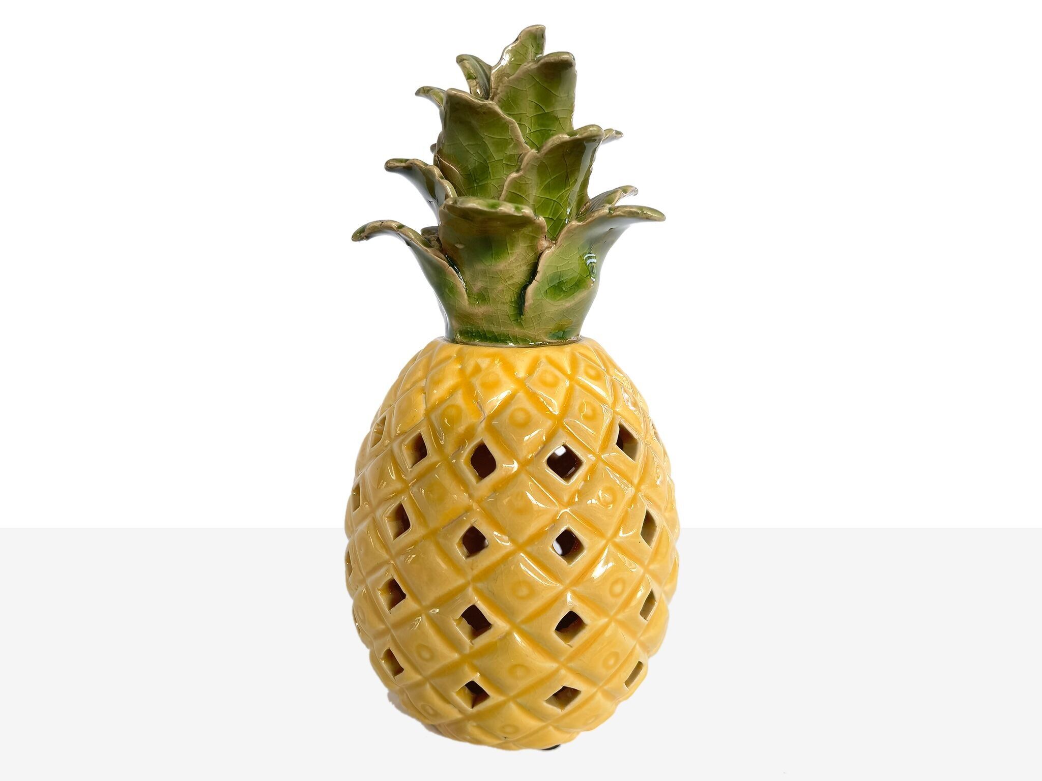 ANANAS IN CERAMICA APERTA GIALLO/VERDE HM84647
