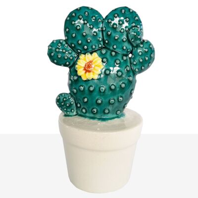 POT CACTUS CÉRAMIQUE 11X11X23CM HM84664