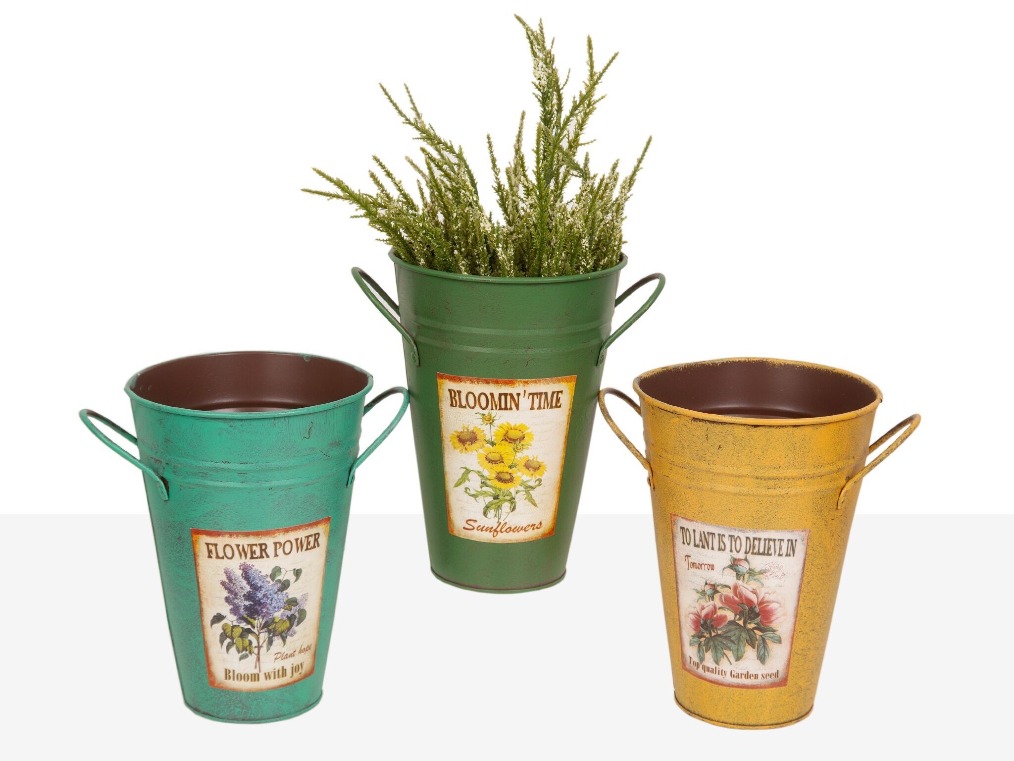 VASO IN METALLO (MIN. 3 DISEGNI ASSORTITI) HM84765