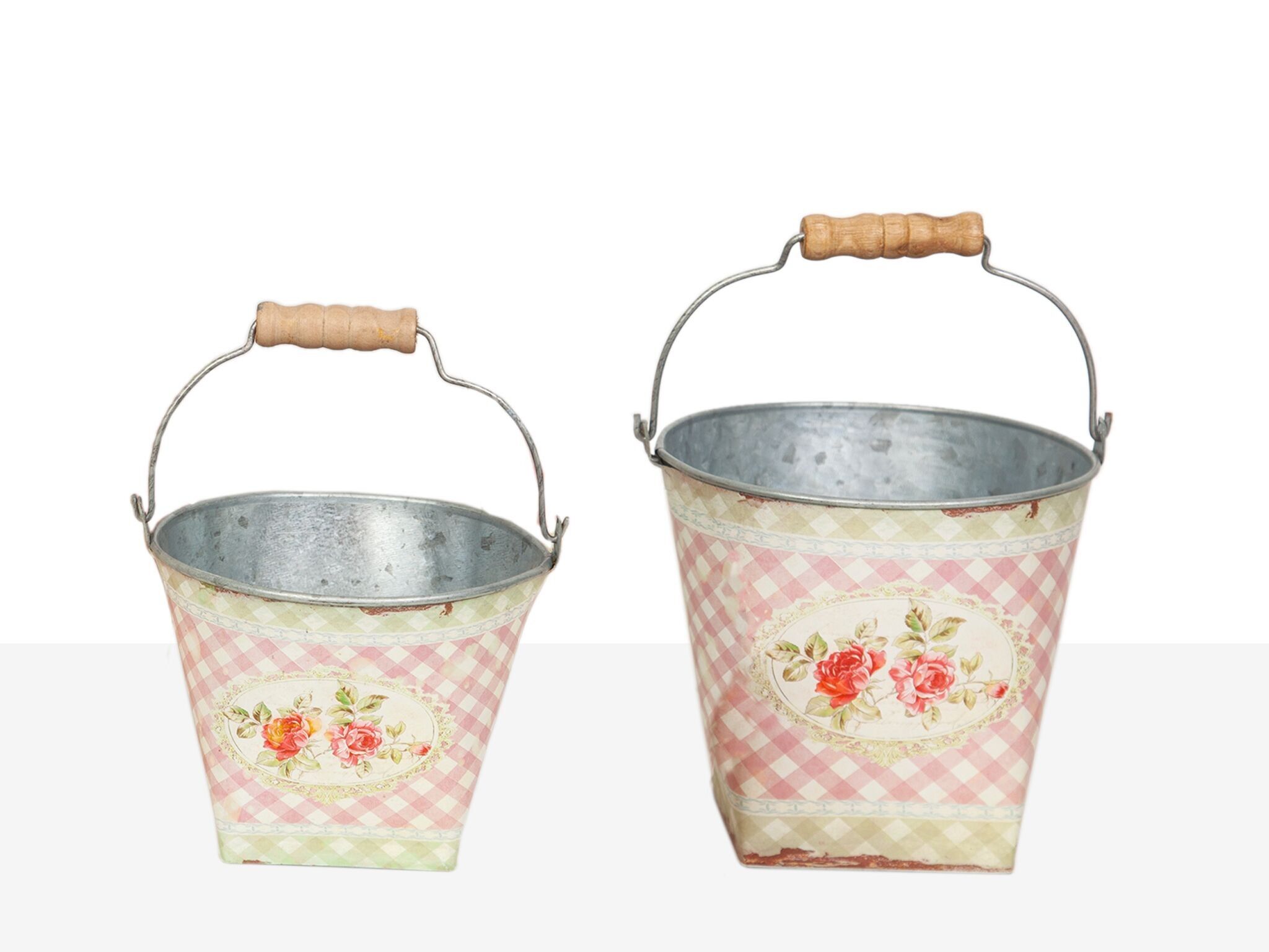 SET 2 CUBI IN METALLO FIORI HM84772