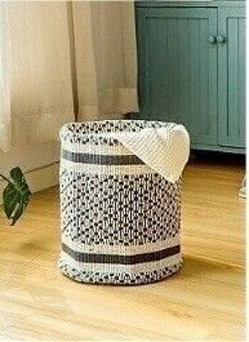 PANIER/POT DE FLEUR 45% COTON+45% POLYESTER +10% VISCOS 30X30X35CM HM84790 2