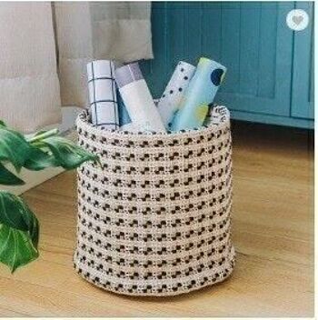 PANIER/POT DE FLEUR 45% COTON+45% POLYESTER +10% VISCOS 25X25X25CM HM84793 2