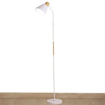 WHITE METAL FLOOR LAMP WITH SCREEN. 40X40X165CM HM84829