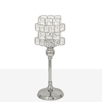 BOUGEOIR MÉTAL/VERRE ARGENT COUPE HM84987