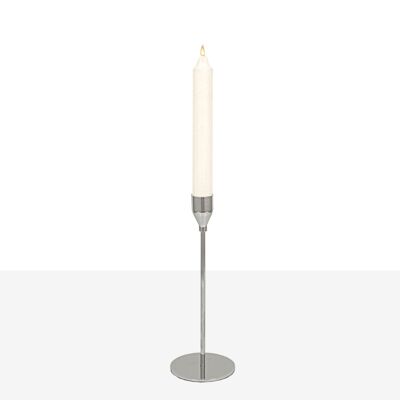 SMOOTH SILVER METAL CANDLE HOLDER HM84992