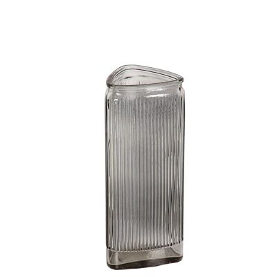 STRIPED GLASS VASE 8X8X20CM HM85166