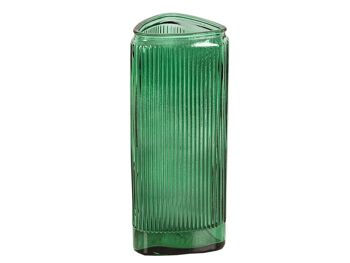 VASE EN VERRE VERT RAYÉ HM85169 2