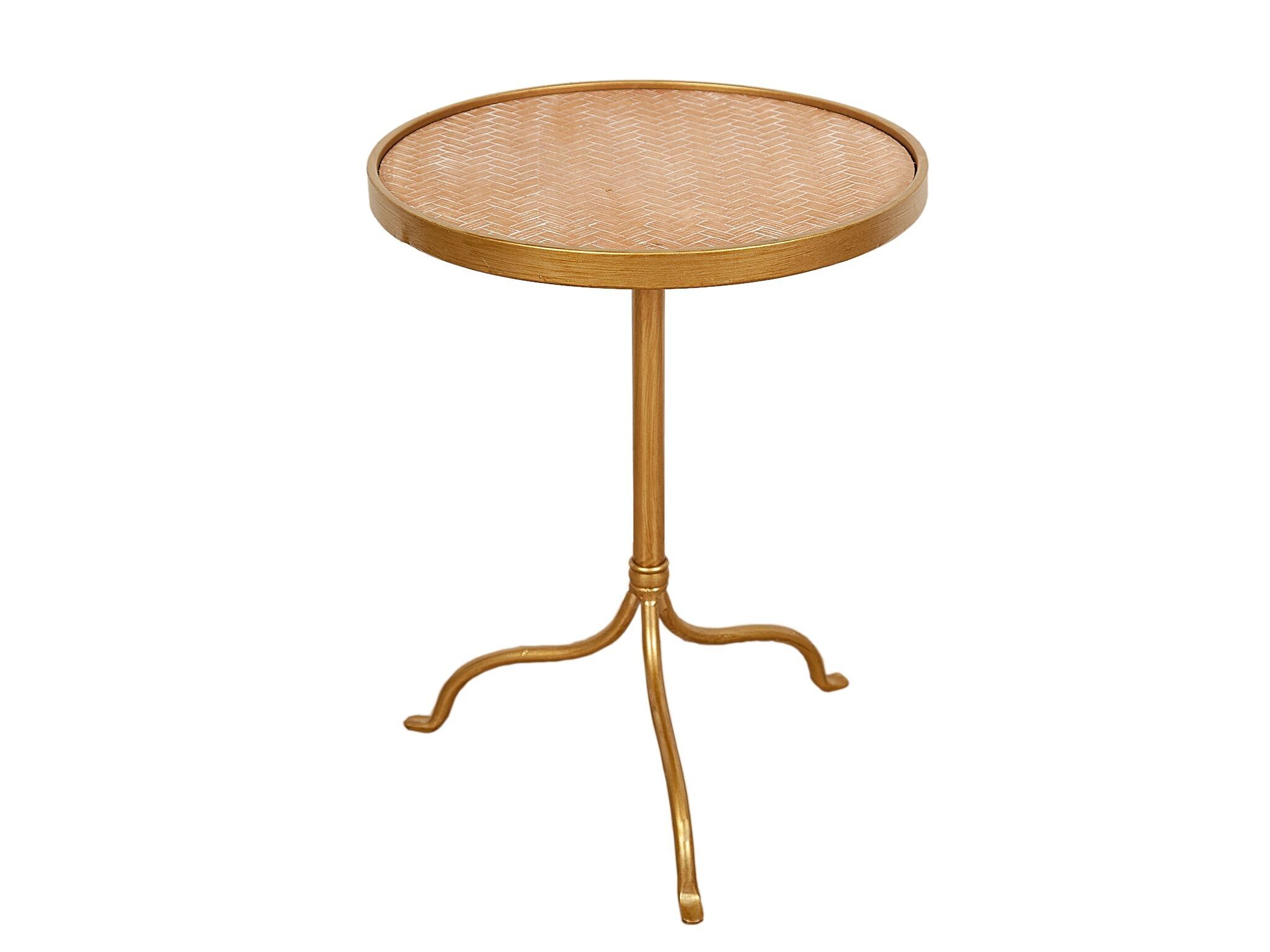 TAVOLO REDDA. METALLO DORATO/LEGNO HM86012