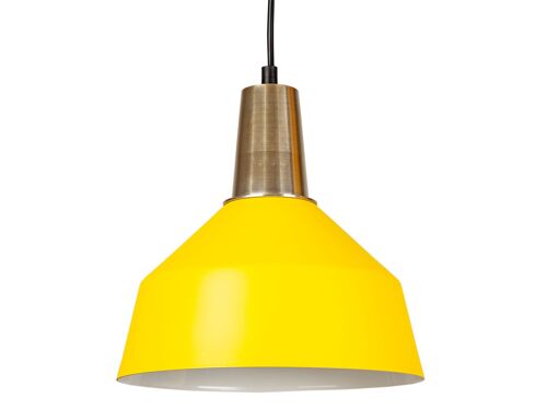 LAMPARA COLGANTE ALUMINIO AMARILLO HM86026