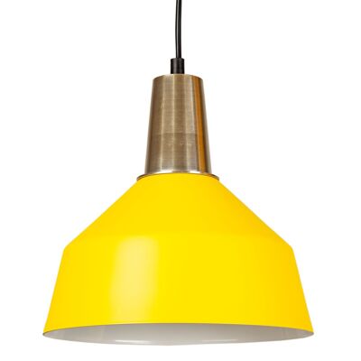 LAMPE À SUSPENDUE EN ALUMINIUM JAUNE HM86026