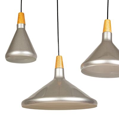 ALUMINUM/WOOD PENDANT LAMP HM86028