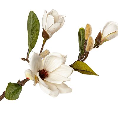 WHITE MAGNOLIA FLOWER PVC 20X20X58CM HM92214