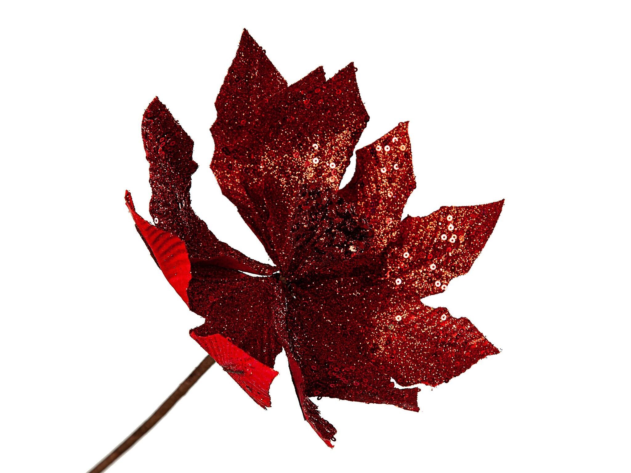 ROTE WEIHNACHTSBLUME PVC/SAMT HM92281