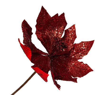 ROTE WEIHNACHTSBLUME PVC/SAMT HM92281