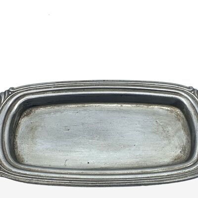 SILVER RESIN OVAL TRAY HM102109