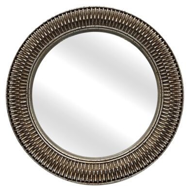 REDDO SILVER RESIN WALL MIRROR HM102120
