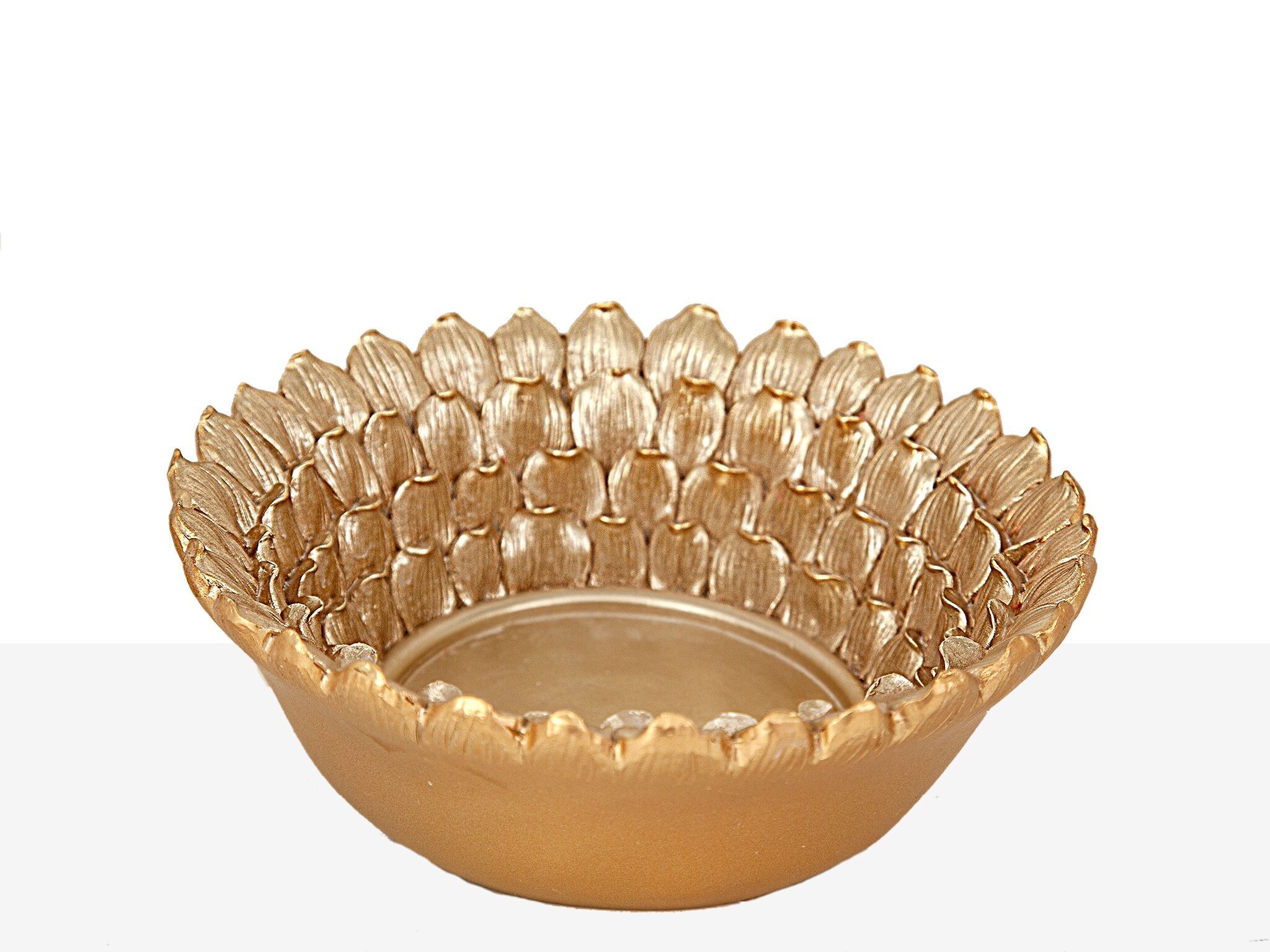 CENTRO IN RESINA PETALO D'ORO HM102161