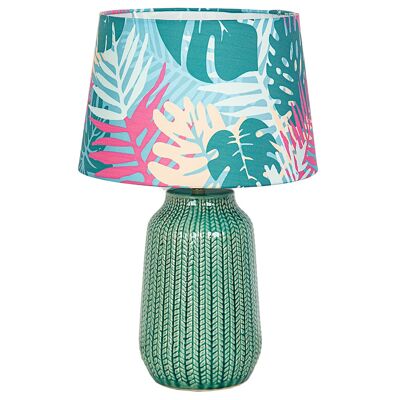 LAMPE EN CÉRAMIQUE VERTE C/PANTE14 HM112213
