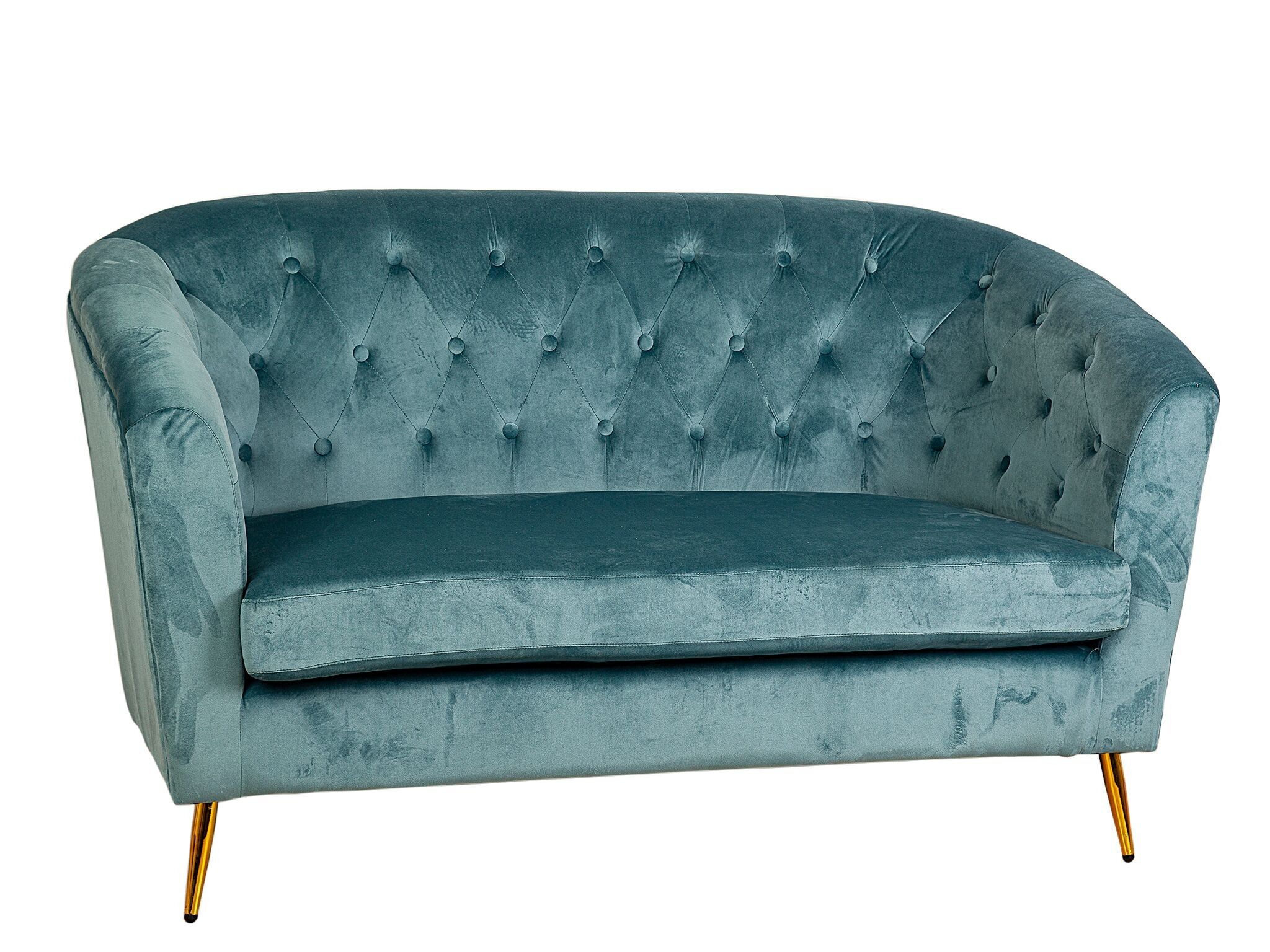 BLUE SOFA GOLDEN METAL LEGS HM122205