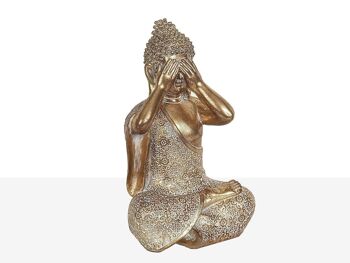 FIGURINE DE BOUDDHA SENS RÉSINE DORÉE HM191182 2