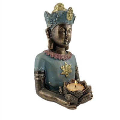 HARZBÜSTE BUDDHA FÜR KERZE 29X16X16CM HM191209